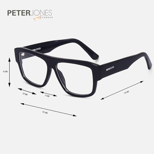 Image of Peter Jones Luxe I Pure Acetate I Oversized Large Size I Square Broad Frame I Spectacle Frame (U004)