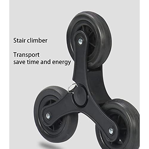 Klein Einkaufstrolley 6 Räder, Treppensteiger Kühltasche Klappbarer Einkaufswagen Wasserdicht Trolley-Tasche… – Bild 6