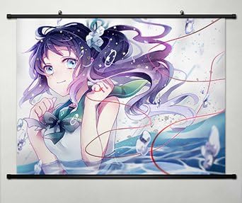 Home Decor Anime Nagi no Asukara Wall Scroll Poster Fabric Painting Hiradaira Chisaki 23.6 X 17.7 Inches -033