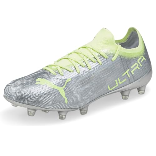 PUMA Womens Ultra 1.4 Metallic Firm GroundArtificial Ground Soccer Cleats Cleated, Firm Ground, Turf - Silver2