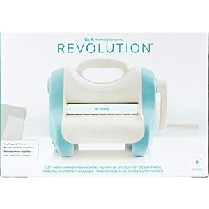 We R Memory Keepers Revolution Portable Die Cut, Embossing, Cutting Machine Includes Magnetic Mat, Embossing Plate and Die Cutting Plate, Scrapbooking, Journaling, Card Making