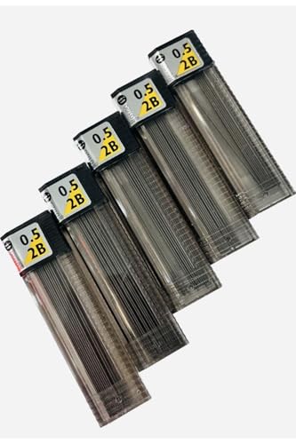 Kalem Ucu 0.5 mm 2B, 5 Tüplük Set, 60 mm Uzunluk