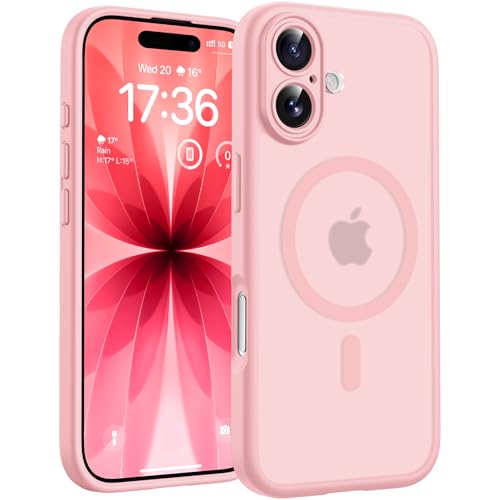 Image of TOCOL for Phone 17 Case, Compatible with Magsafe Charger, Full Camera Protection, Drop Protection, Translucent Matte Phone Case for Phone 17 6.3 inch (Light Pink)