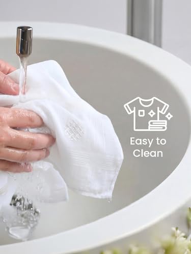 Image of LANE LINEN Handkerchief for Men - 100% Pure Cotton White Hankies - Soft, Absorbent & Comfortable - Perfect for Daily Carry, Office & Travel - 41cm x 41cm