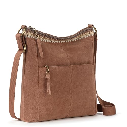 Image of The Sak Lucia Leather Crossbody Purse - Premium Leather Women's Handbag for Everyday & Travel - Cross Body Bag With Zipper