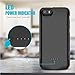 SNSOU attery Case for iPhone 5/5S/SE, Upgraded 40mAh Battery Charging Case for iPhone 5 SE 5S Magnetic Charger Black