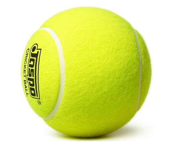 Image of jaspo Smasher Tennis Cricket Ball | Medium Weight Soft Rubber Ball | Safe for Indoor & Society Play | Suitable for Professional Matches or Outdoor Grounds (90-100 Grams, Pack of 6pcs)