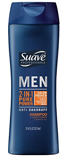 Suave 2-in-1 Anti Dandruff Shampoo and Conditioner for Men, Pure Power, 12.6 Ounce