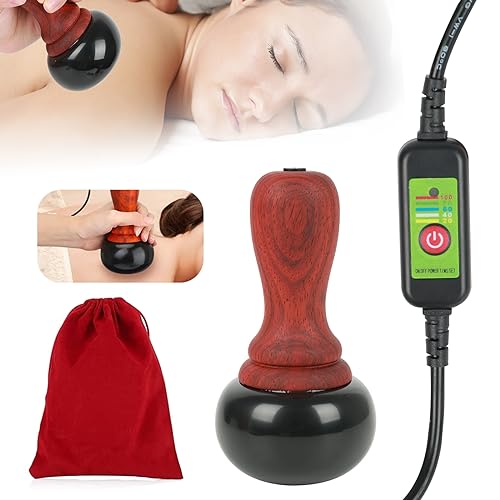 Elektrisches Hot-Stone-Massagegerät, Natürliches Bian-Stein Gua Sha-Kratzmassagegerät mit Fünf-Gang-Temperaturregelung für die Entspannungsbehandlung zu Hause, SPA, Schmerzlinderung