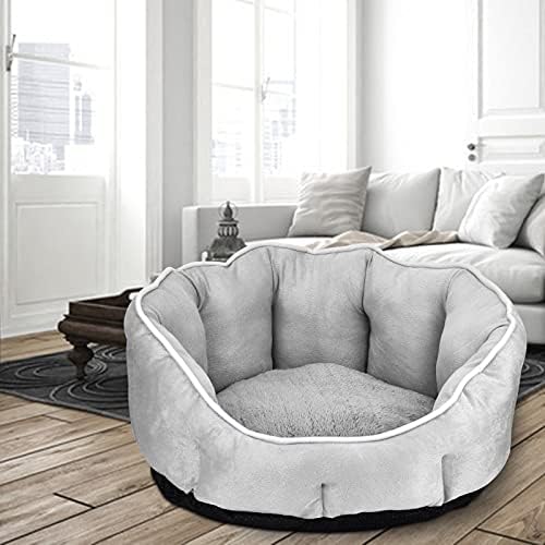 Queta Pet Bed for Cats and Small Medium Dogs Cuddler with Soft Cushion Round Nesting Cave Bed Pet Cat Bed for Cats and Small Dogs, 46 x 46 x 23 cm