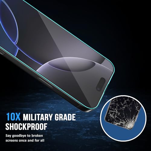 Image of ArmourPro Military-Grade Gorilla Borderless Tempered Glass for iPhone 16 and iPhone 15 (6.1 Inches) with Installation Kit | Anti Dust Mesh Filter, Shatterproof, Full Screen Coverage