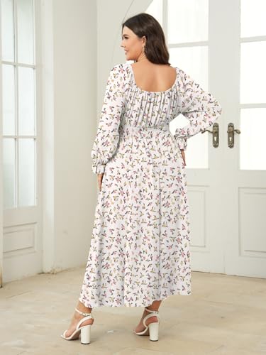 Image of SHESTARR Women's Plus Size Dress Long Sleeve Milkmaid Dress
