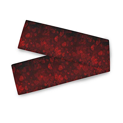 Rectangular Table Decoration Runner Valentine's Day Hearts Vintage Table Runners 13x90 Inch Polyester