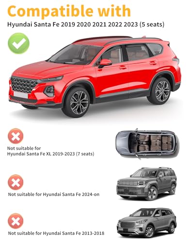 Image of Window Visors Rain Guards for Hyundai Santa Fe 5 Seats 2019-2023