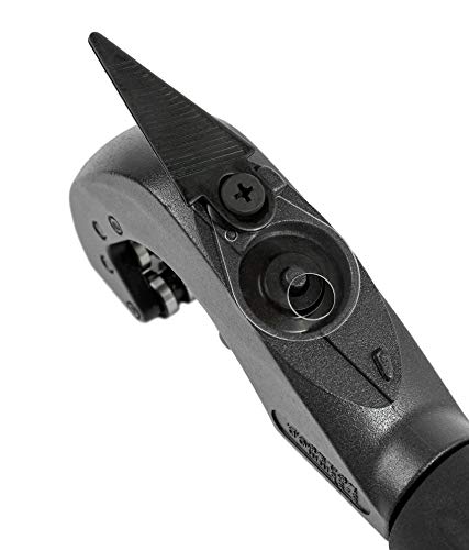 Ares 18009 - Telescoping Pipe Cutter - Cuts 1/8-Inch To 1 3/8-Inch Copper, Aluminum And Brass Tubing - Lightweight Aluminum Body With Ergonomic Handle - Foldaway Reamer - Spare Cutting Wheel #TOP6