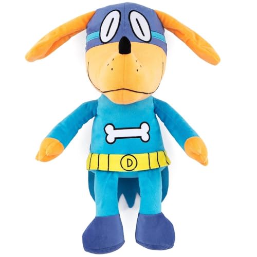 Image of Jay Franco Dog Man Bark Knight Plush Toy, 17 Inch Pillow Buddy, Polyester, Blue and Yellow Superhero Character