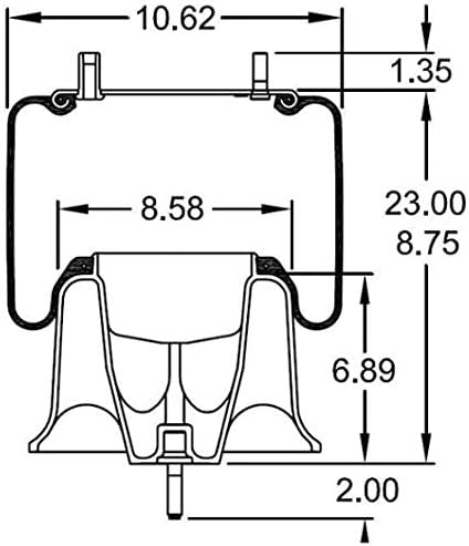 Miniatura 3 de TORQUE Bolsa de amortiguación de aire con resorte para camiones Freightliner (reemplaza a Freightliner 16-13810-000, 1613810000, Firestone 9780,