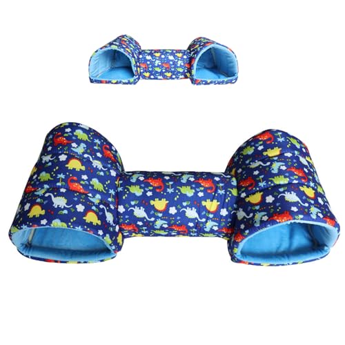 ハムスタートンネル - モルモットの隠れ家|チューブハイドアウト睡眠フェレットリス用の折りたたみ様式のおもちゃアクセサリー|滑り止め機洗えるチンチラハウスケージフェレットバニー小動物ペット