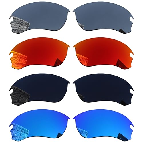 Image of Acefrog 4 Pairs Polarized Replacement Lenses for Oakley Flak Draft OO9364 67mm Sunglasses, Perfectly Fit, Shatterproof, Anti-scratch, Value Pack