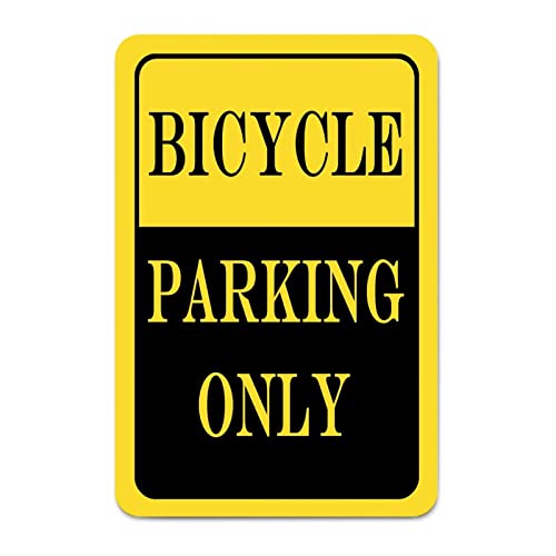 Bicycle Parking Only Street Metal Signs �r���e�[�W �K�тȂ� ���S �j�� ���A �x�� �A���~�j�E�� ���^�� �u���L�Ŕ� �� �e���X �� �� �J�t�F �p�u �z�[���f�R �E�H�[���A�[�g �v�����g �|�X�^�[ 8x12�C���`