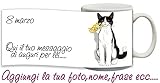 My cust Tazza Otto Marzo Festa Donna Personalizzata con Nome,Foto,Frase ECC Idea...