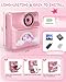 Instant Print Camera for Kids, Digital Selfie Cameras with Carry Case & 5-Color Paper, Portable Toddler Toy Christmas Birthday Gifts for 3 4 5 6 7 8 9 10 11 12 Year Old Girls - Pink