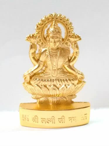 Kavya Shri Laxmi Idol Lakshmi Murti Statue Hindu Diwali 11 cm Height Mixed Metal Energized for Temples, Homes and Educational Institutes
