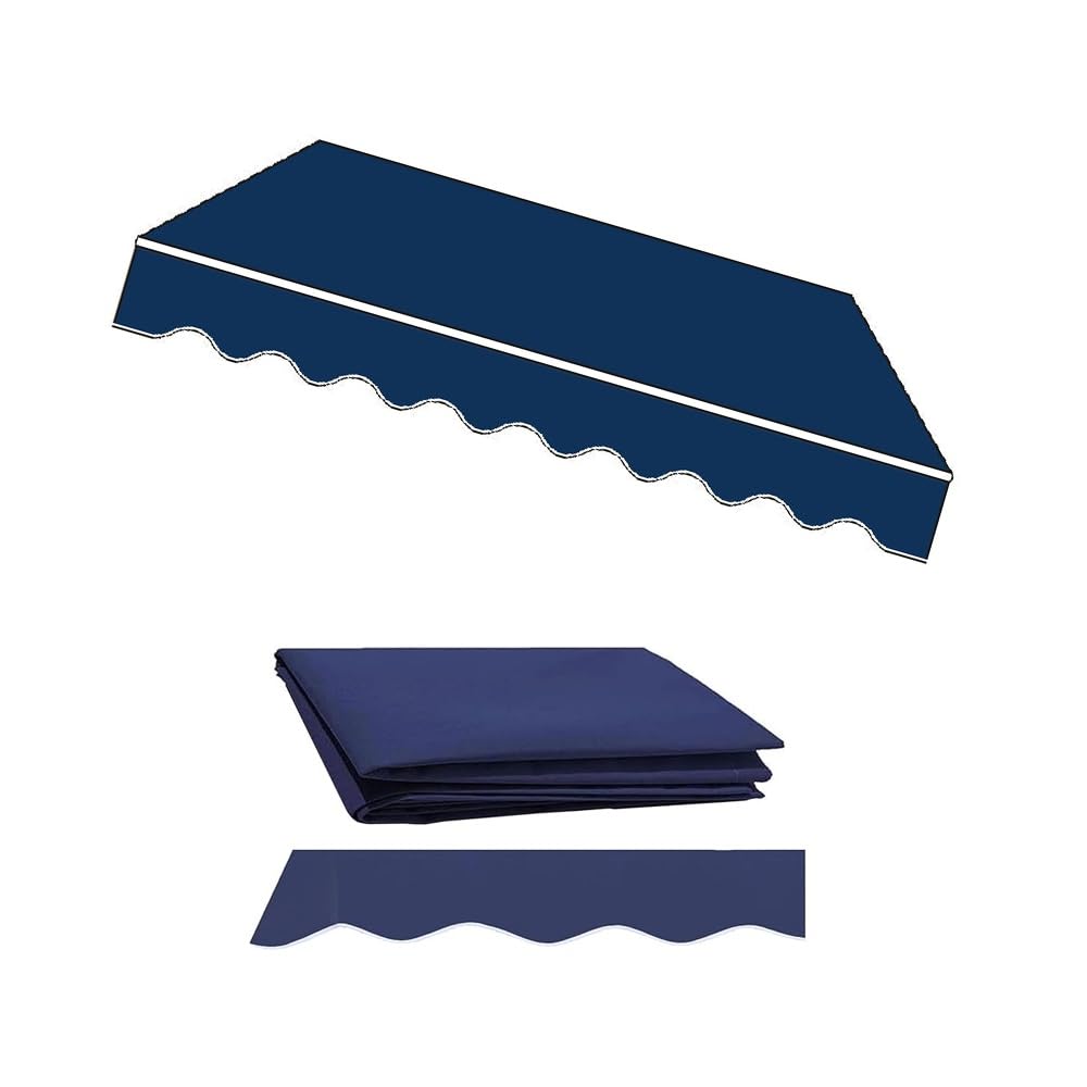 Toile de rechange pour auvent retractable bleu 3x2 m imperméable terrasse