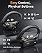 LEEMC Wireless Earbuds, Bluetooth Headphones 5.4, Ear Buds with Hooks for Sports, 80Hr Playtime Earphones, LED Display, IPX7 Waterproof Headset for Workout Running, Black