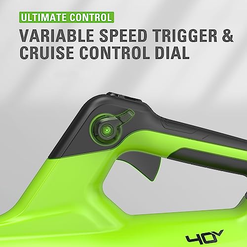 Greenworks 40V (160 MPH / 700 CFM) Cordless Brushless Axial Leaf Blower, 8.0Ah Battery and Charger Included thumbnail 7