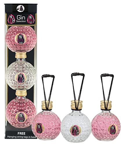 Pink Royal 40% ABV & Pink 47 Gin Baubles 47% ABV | 3 x 5 cl Christmas Gin Gift Set, Miniatures