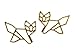Produktbild Anhänger als Fuchs aus Messing im Origami Stil in goldfarben 1 Stück von Vintageparts DIY-Schmuck