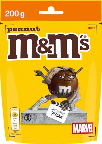 M&M'S PEANUT - Bonbons Chocolat au Lait & Cacahuètes - 200g Sachet de Chocolats