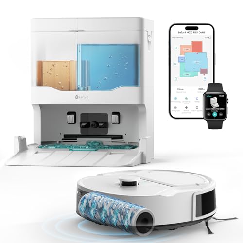 Image of Lefant Robot Vacuum and Mop, 20000Pa Strong Suction, Self-Cleaning Roller Mop with Auto Drying, LiDAR Navigation & Obstacle Avoidance, Tangle-Free Pet Hair, Slim, 5G WiFi, M210 Pro Omni-Pure White