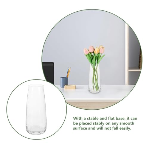 Jarrones de flores pequeños para decoración de escritorio y recipientes de vidrio 4