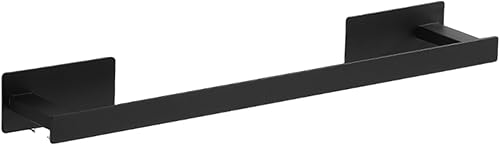 Miniatura 7 de Juego de accesorios de baño, estante de pared negro mate, soporte para rollo de papel higiénico, gancho para bata, toallero, riel, barra, anillo,