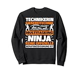 Technikerin Gießereitechnik Multitasking Ninja lustig Sweatshirt
