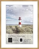 artissimo, PE6599-WR, Bilder-Rahmen 40x50cm mit Passepartout, Wechselrahmen für Poster Din A3, Holz, Echtholz-Rahmen inkl. Passepartout und Kunstglas, Außenmaß ca. 42x52cm, Farbe Eiche Oak