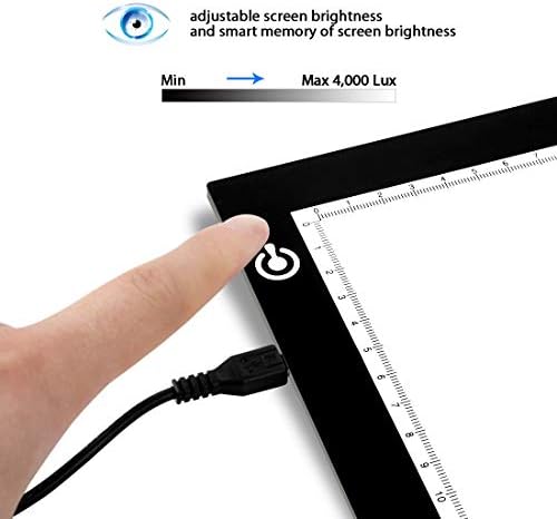 NXDRS Light Pad Copy Board, Drawing Light Pad A4 Ultra Thin Adjustable Brightness LED Light Board for Art Tracing