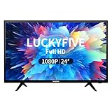 luckyfive CrystalView 24' 1080P Android Smart TV | Netflix & Disney+ YouTube Ready | Bluetooth | Vibrant FHD Display | Google Play Store | Wi-Fi & Local Channels | HDMI/USB | VESA Mountable