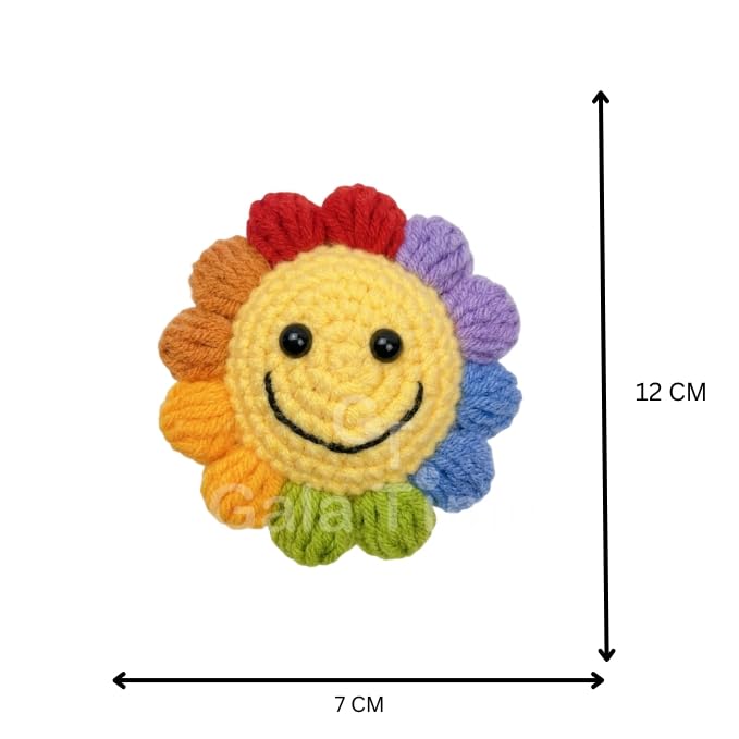 Image of Handmade Crochet Flower Keychain for Bags Keys Purse Backpack Cute Aesthetic Yarn Keyring Bag Charm Handmade Soft Thread Flower Keychain for Girls Women Kids Gifting and Daily Use