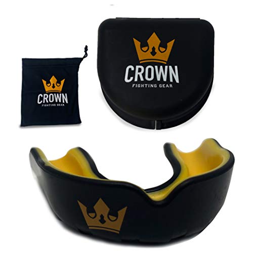 Boxing Mouth Guard - Protects Teeth/Face in Fighting and Contact Sports Like Boxing, Jiu Jitsu, MMA, Muay Thai, and Wrestling. for Men, Women, Adults and Kids Age 10+ - Include Carry Bag