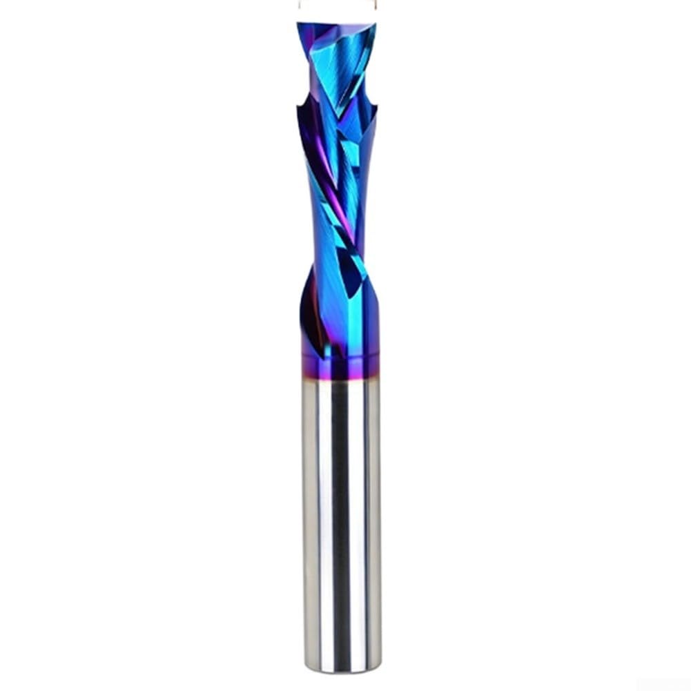 Punta Compressione CNC 3/8, Acciaio K30 Rivestita Punta Compressione(Blue)