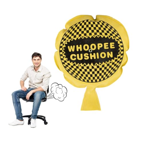 EHOTER Coussin Peteur Farce De Coussin De Pet Coussin De Pet Auto-gonflant Jouet De Farces Drôles pour des Poissons D'Avril Fête Halloween (Jaune)