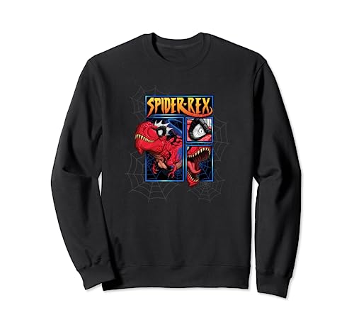 Sweat Marvel Spider-Rex dinosaure poster avec motif de toile d'araignée tendance
