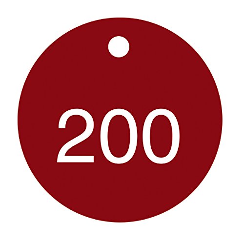 Jetons numérotés 176 à 200 ronds pour organiser les clés et stocks Accuform