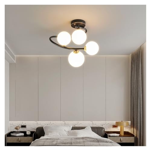Lustre en cuivre moderne chic plafonnier design pour chambre
