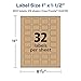 Avery Kraft Brown Rectangle Labels with Sure Feed, 1