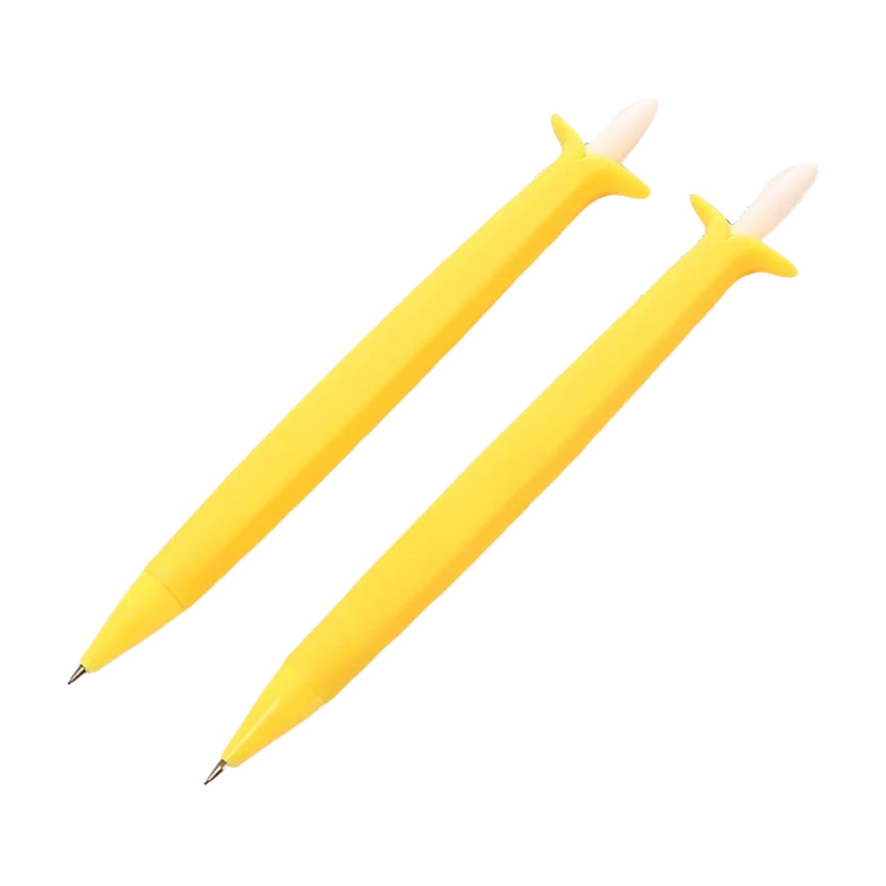Elzhan 2 Pcs Yellow Banana Fruit Writing Supplies Drawing Gifts Mechanical Pencil Press Pens Automatic Pencils,This product is not suitable for children under 12