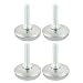 uxcell® White Plastic Base M8 x 24mm Leveling Feet Foot Mounts Pads 4 Pcs